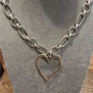 Silver Heart Pendant Necklace